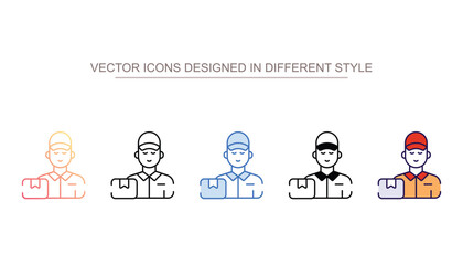 Courier icon design with white background stock illustration