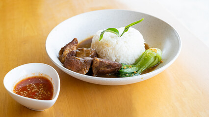 Stewed Pork Leg on Rice
