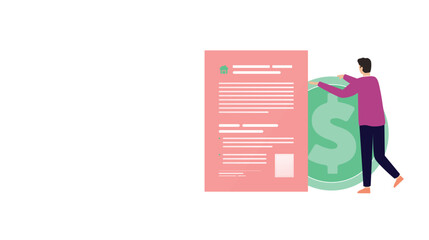 Contract Vector illustration which can easily modify or edit