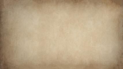 Brown vintage paper with black border shadow. Vector illustration.