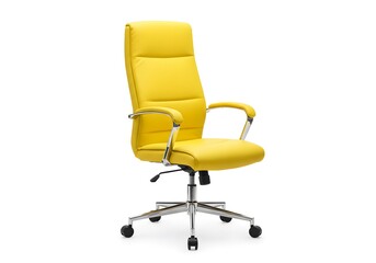 Bright yellow office chair