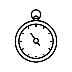 pocket watch on transparent background for web and graphic design