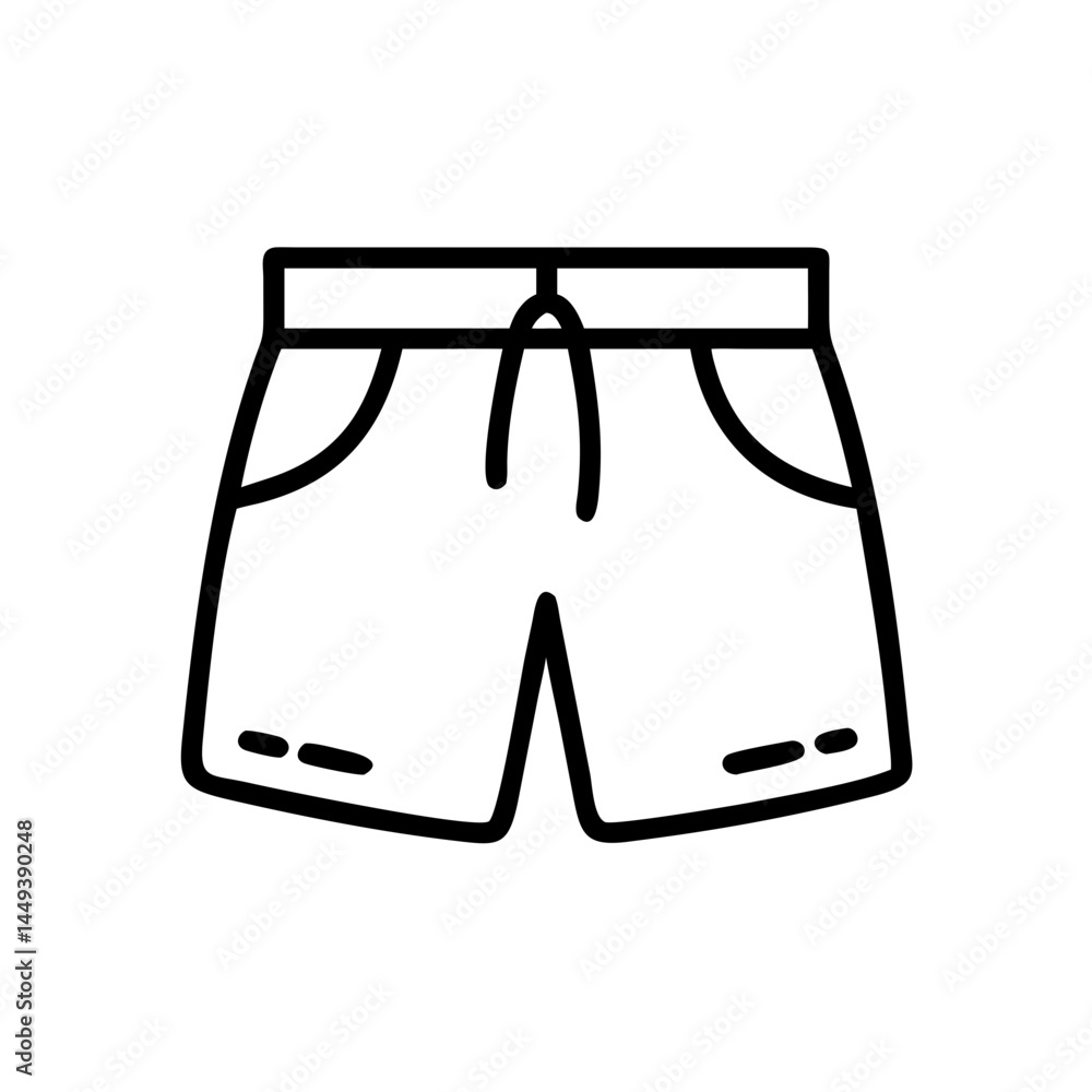Poster shorts on transparent background for web and graphic design
