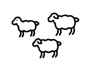 sheep multiple poses on transparent background for web and graphic design