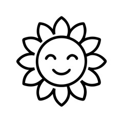 Obraz premium sunflower face happiness positivity on transparent background for web and graphic design