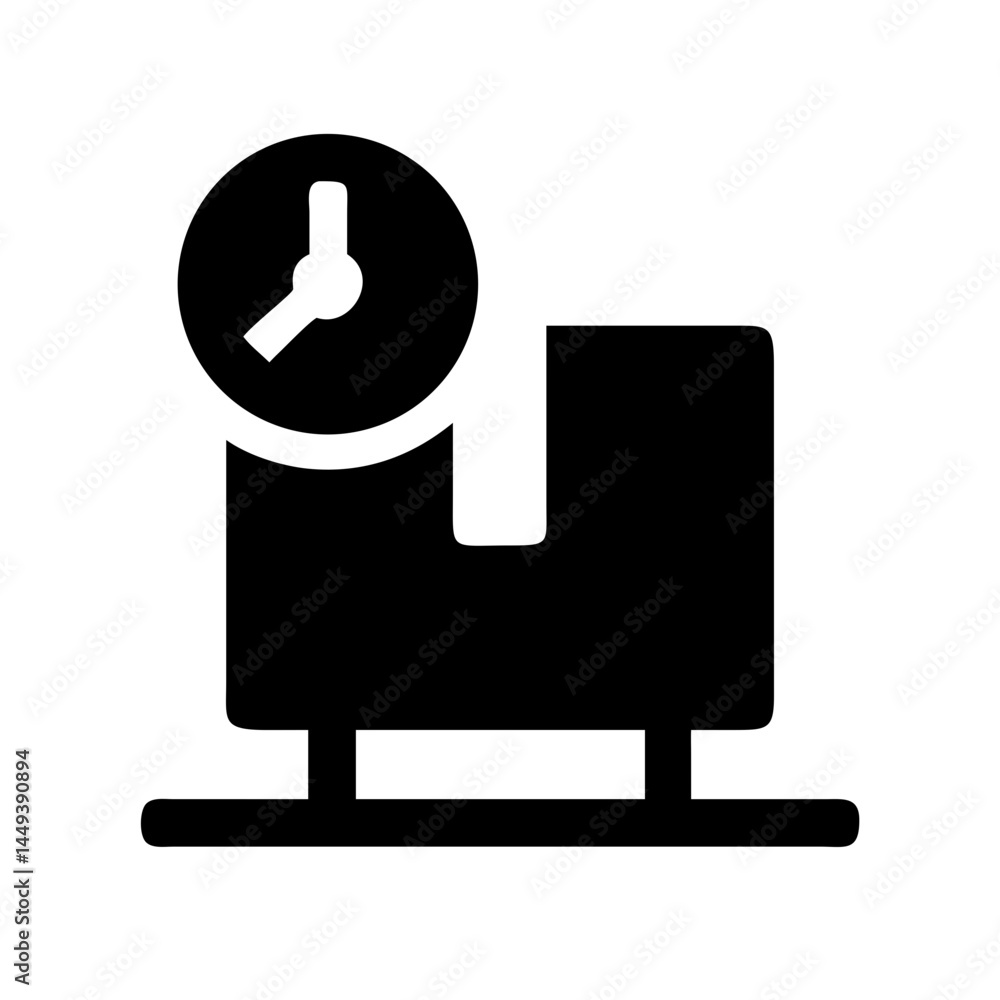 Poster weighing scale silhouette on transparent background for web and graphic design