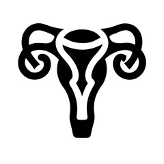 uterus silhouette on transparent background for web and graphic design