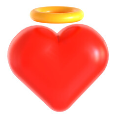 angel love 3d icon illustration
