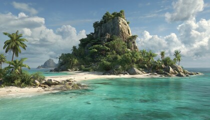 Obraz premium A hidden gem of a paradise island, waiting to be explored