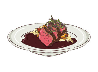 meat with vegetables