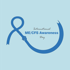 International May 12th Awareness Day, also known as International ME and CFS Awareness Day vector, illustration.
