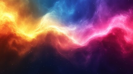 Fototapeta premium Vibrant celestial clouds forming a nebula with ethereal light trails