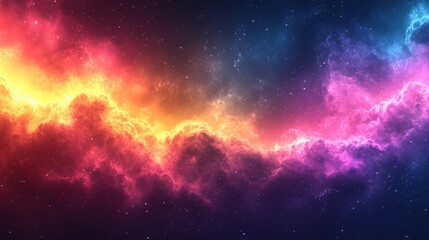Fototapeta premium Ethereal Nebula Cloudscape with Vibrant Cosmic Radiance and Stellar Dust