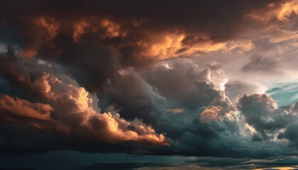 Obraz premium The beauty of dramatic clouds before an evening storm