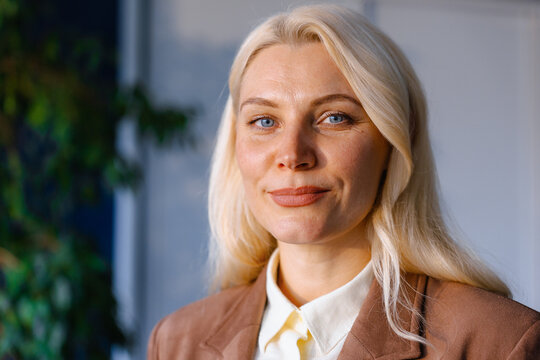 Portrait of a woman in an office