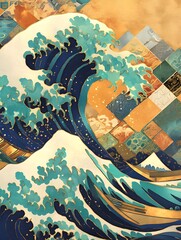 Ukiyo-e ocean waves
