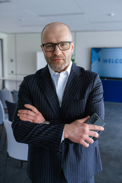 Portrait of a man in an office
