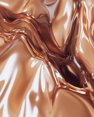Naklejka premium Abstract close-up of liquid bronze folds.