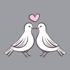 Doves with Heart