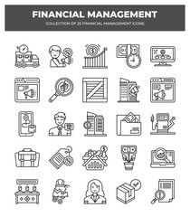Financial Management Icons: A Collection of 25 Essential Business Icons