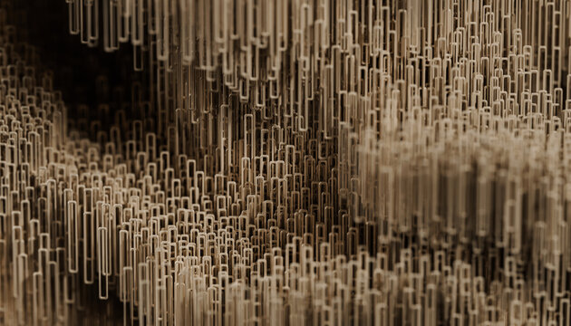 Abstract Digital Art Depicting Interwoven Geometric Structures