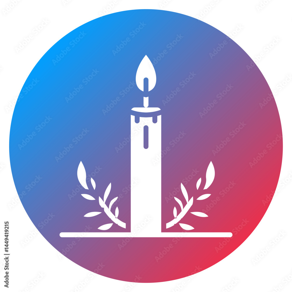 Poster unity candle vector icon