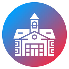 Village School Vector Icon