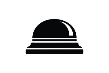 Fototapeta premium Hotel reception call bell icon silhouette