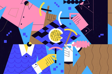 Cryptocurrency mining competition doing by validated miners thro