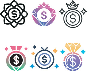 company logo elements beautiful vector illustration wed icon,