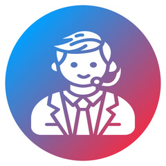 Salon Receptionist Vector Icon