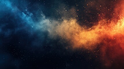 Fototapeta premium Cosmic nebulae clashing in vibrant colours