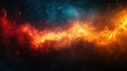 Cosmic nebulae of fiery and icy colors