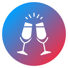 Champagne Flutes Vector Icon