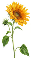 Obraz premium sunflower isolated on white background