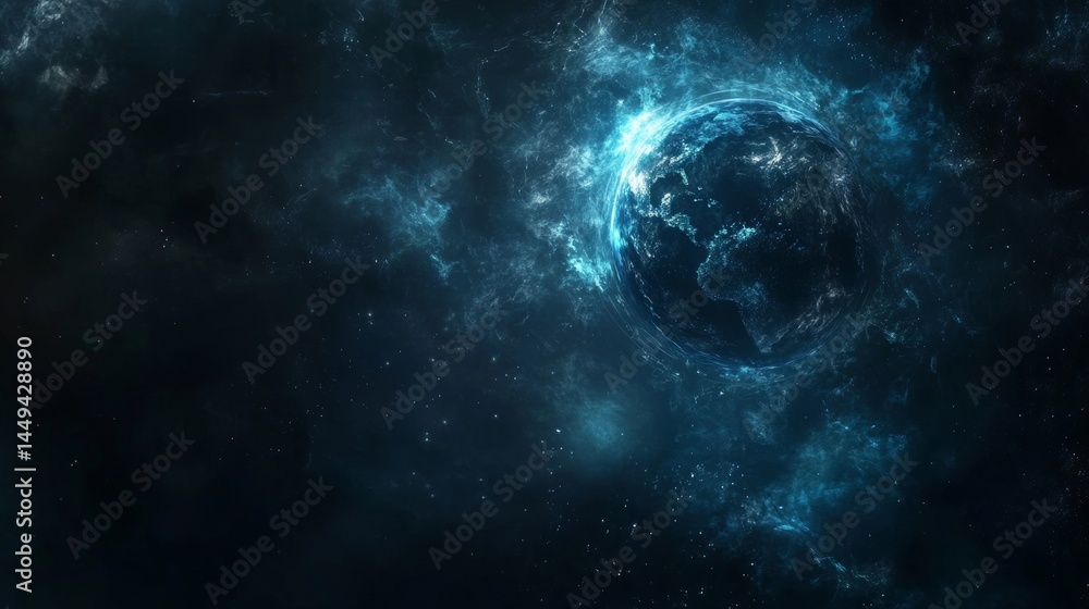 Poster world map and global network connection. digital global network. abstract background. futuristic tec