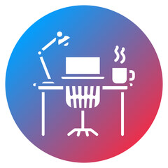 Study Desk Vector Icon