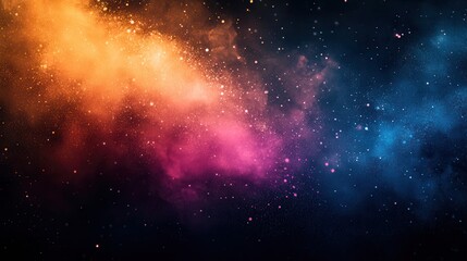 Naklejka premium Cosmic nebulae swirl in vibrant hues (4)