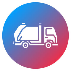 Smart Garbage Truck Vector Icon