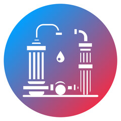 Water Purification System Vector Icon