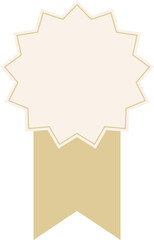 gold medal award label ribbon 