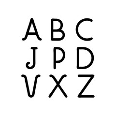 Watercolor vintage black letter a to z , alphabet for crest design, initials, monogram print. Vector font of grunge letters. Hand drawn ink alphabet. Grunge scratch type font.