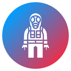 Chemical Warfare Suit Vector Icon