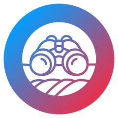 Field Binoculars Vector Icon