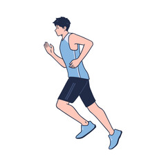 young man running