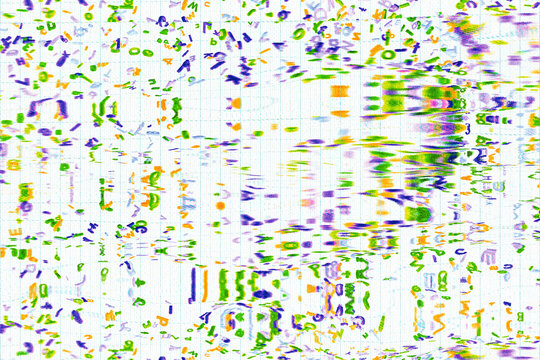 Digital Glitch with Distorted Patterns- AI Concept