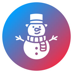 Snowman Scarf Vector Icon