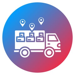 Multi Stop Delivery Vector Icon