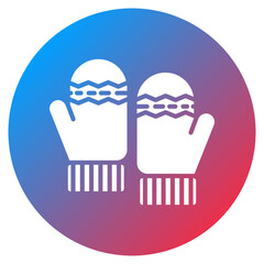 Warm Mittens Vector Icon