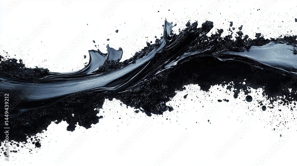Poster dark fluid flowing in abstract pattern